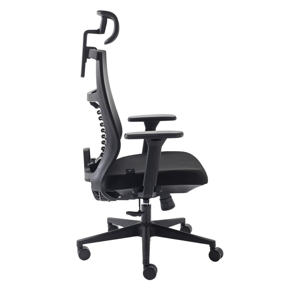 cadeira ergonômica de escritório, modelo vertta básica, cor preta.