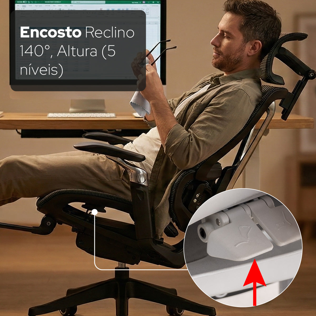 Cadeira Ergonômica de Massagem Elements Calaena