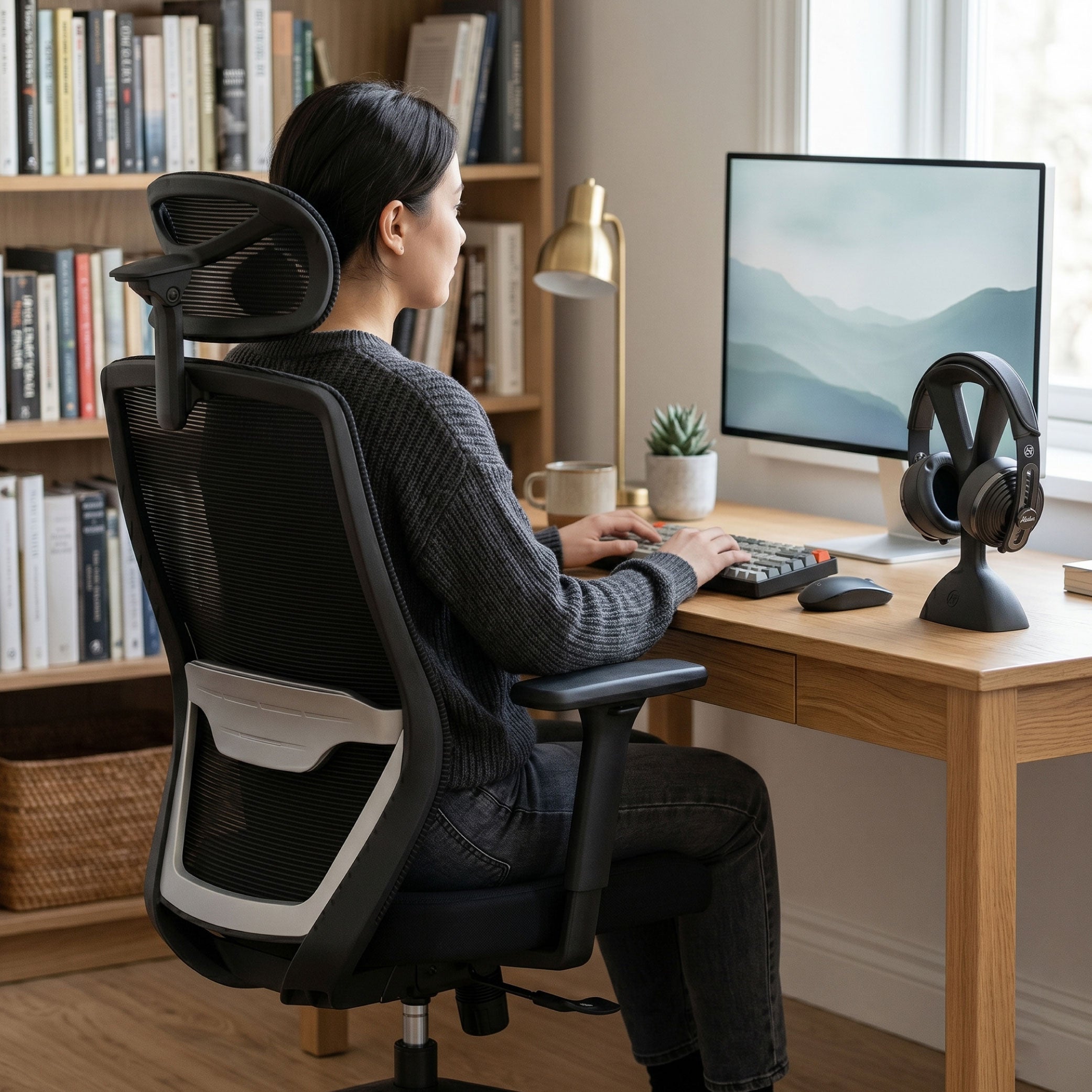 Cadeira Ergonômica Elements Serena + Suporte de Headset Balmen