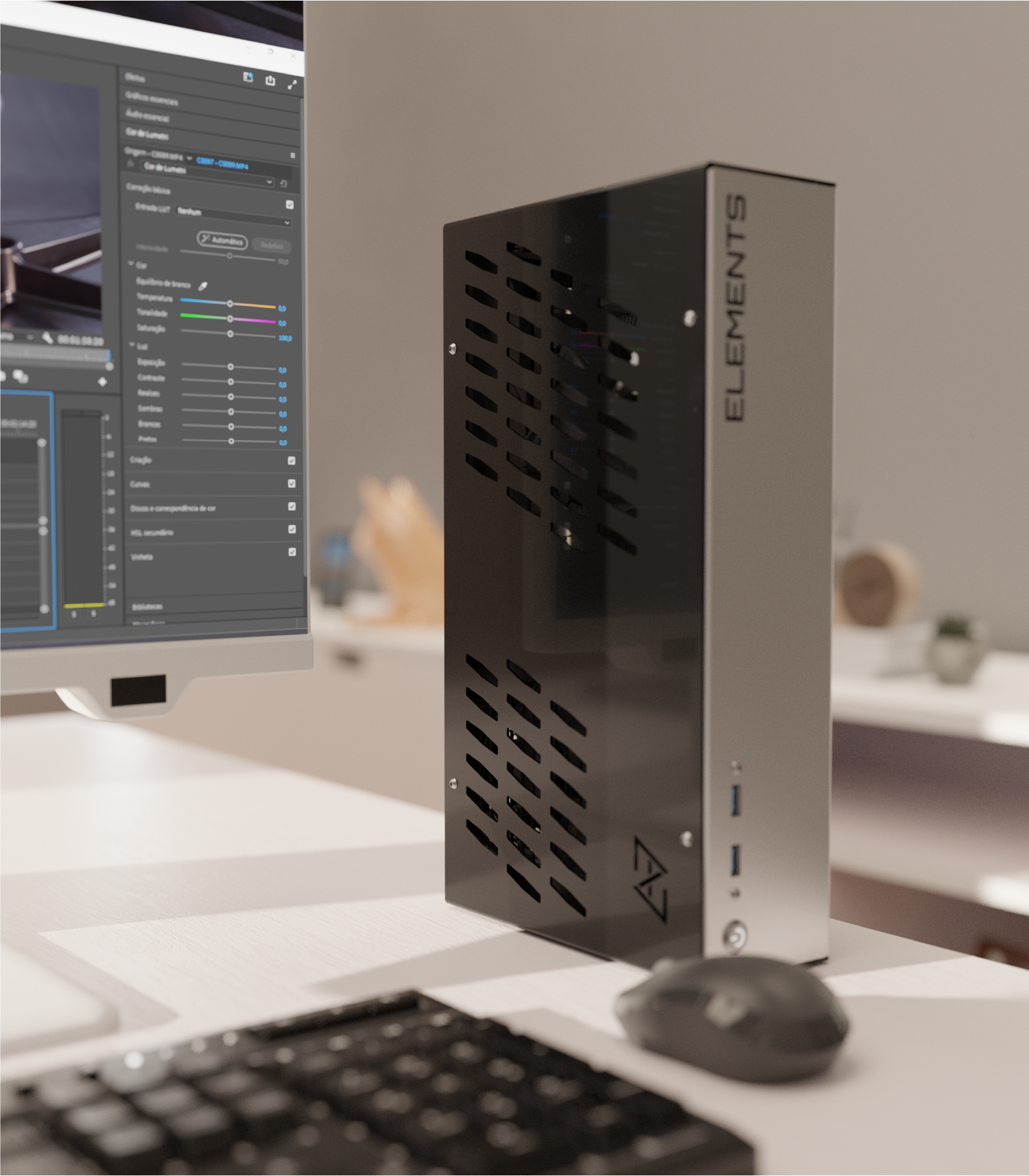 Computador Elements Eisen Slim Intel Celeron Ubuntu 8GB - Elements