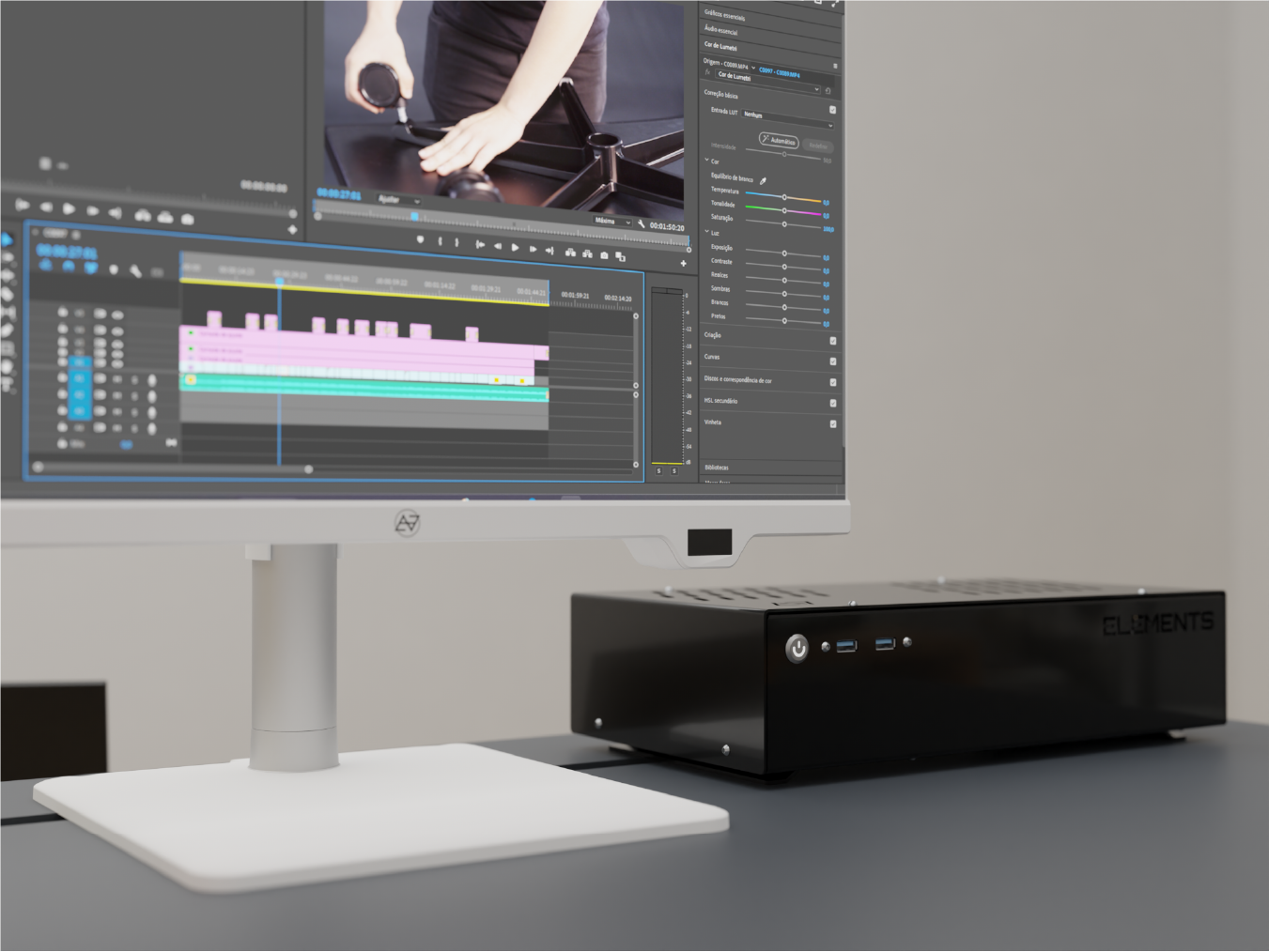 Computador Elements Eisen Slim Intel Celeron Ubuntu 8GB - Elements