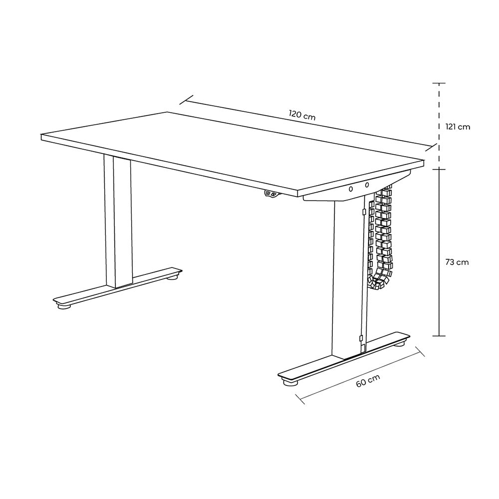 Mesa Com Regulagem De Altura Elétrica Elements Beeman