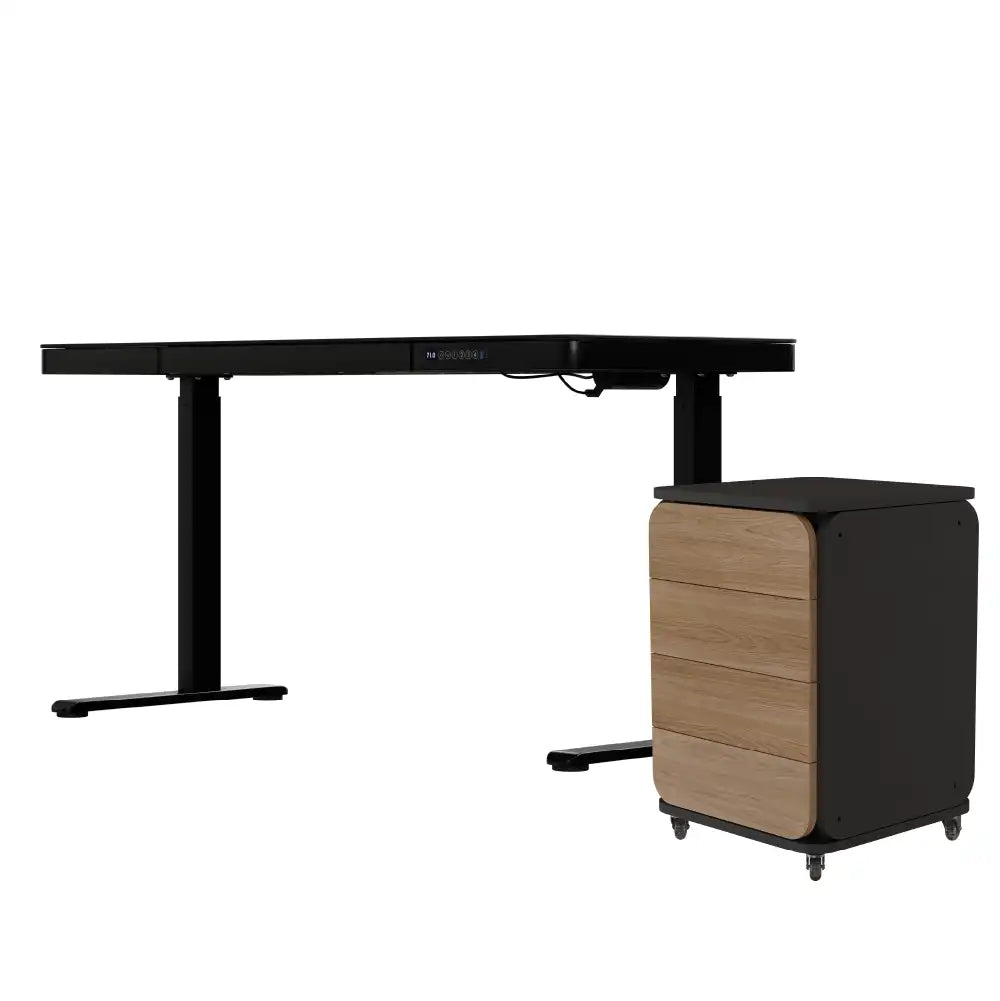 Combo Mesa de altura elétrica Musa e Gaveteiro Alpi