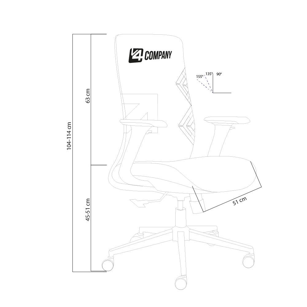 Cadeira Ergonômica de Escritório V4 Company ROI - Elements