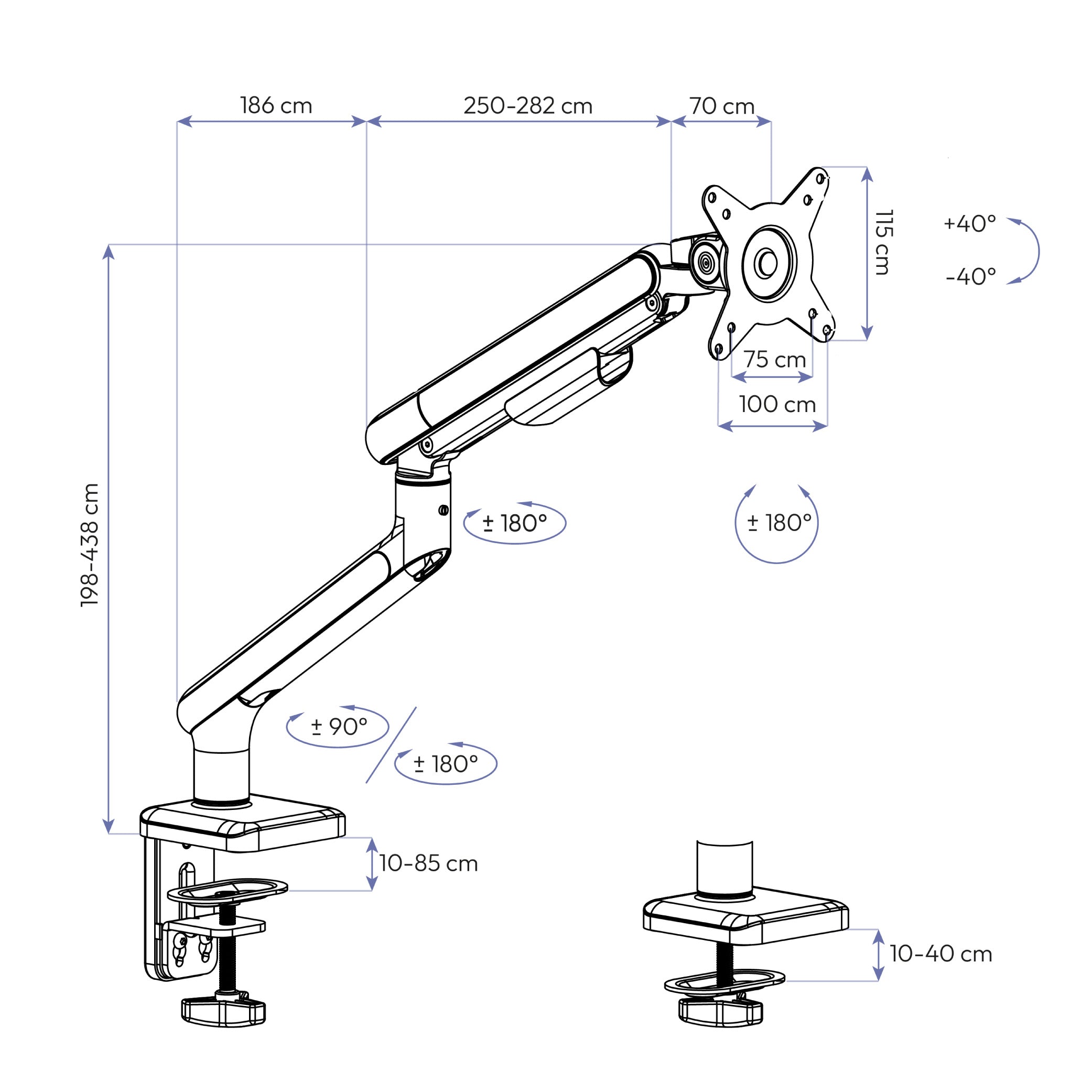 Suporte Monitor Articulado Elements Aice