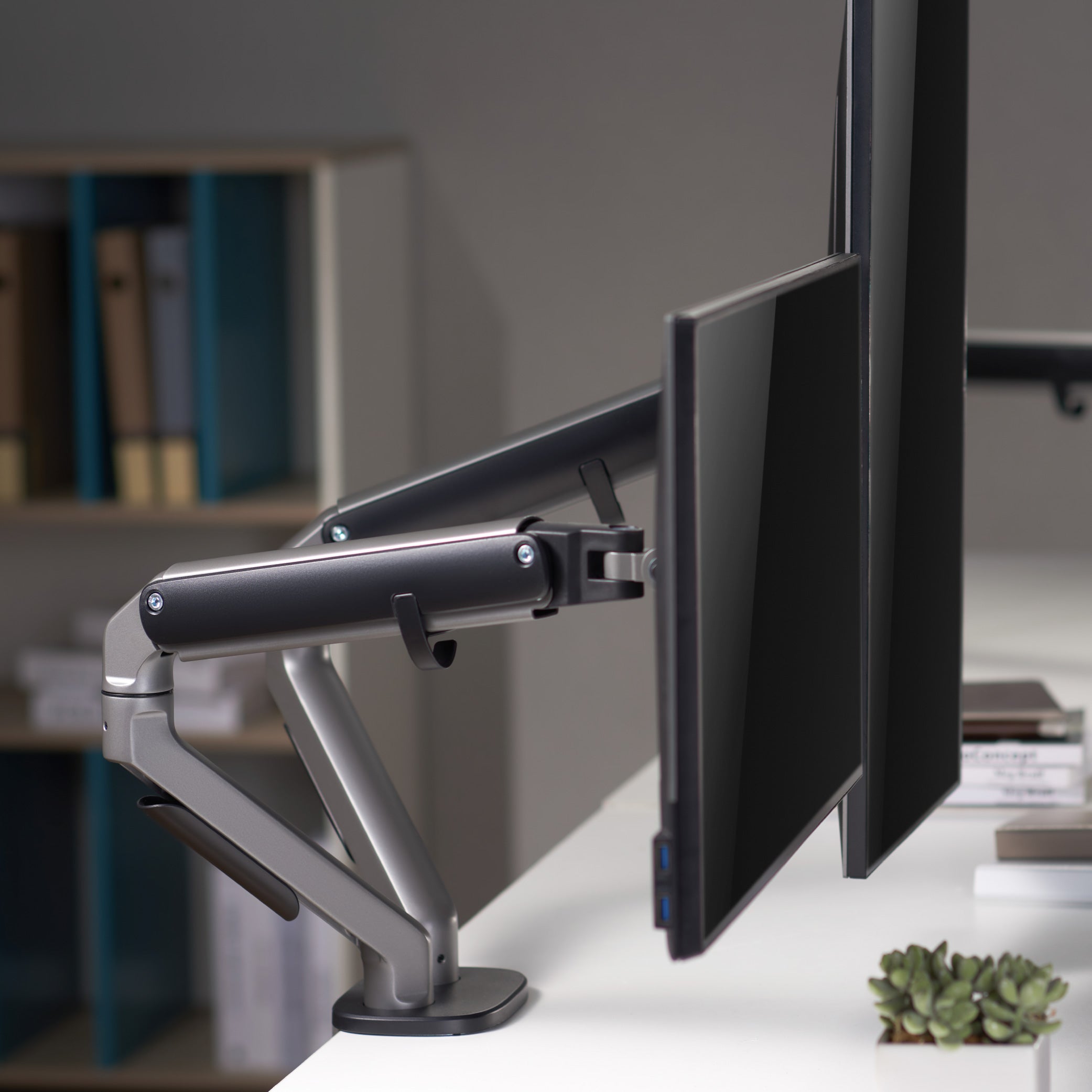 Suporte Monitor Articulado Elements Axion Duplo
