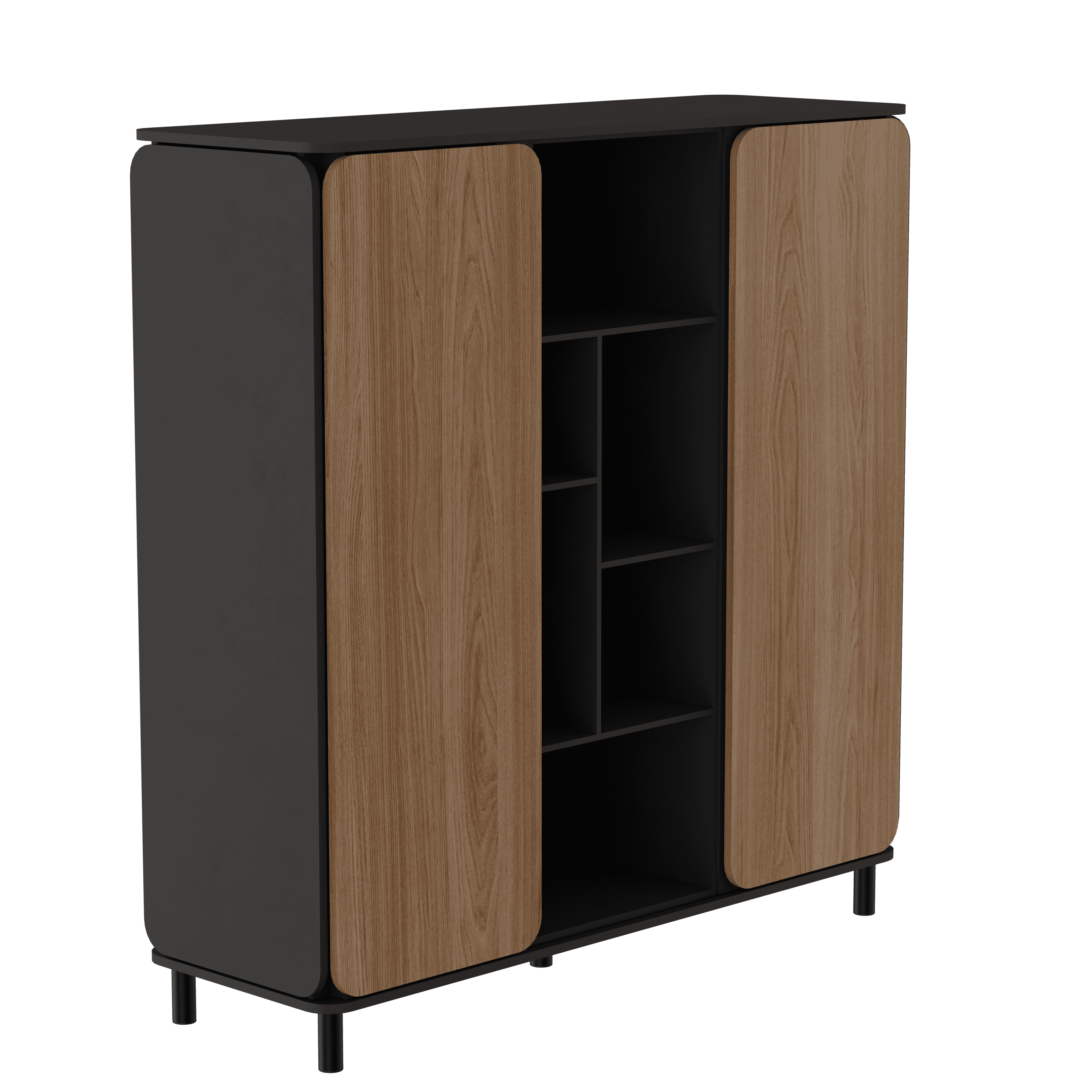 A imagem mostra a frente do Armário Appennini Large na cor chumbo