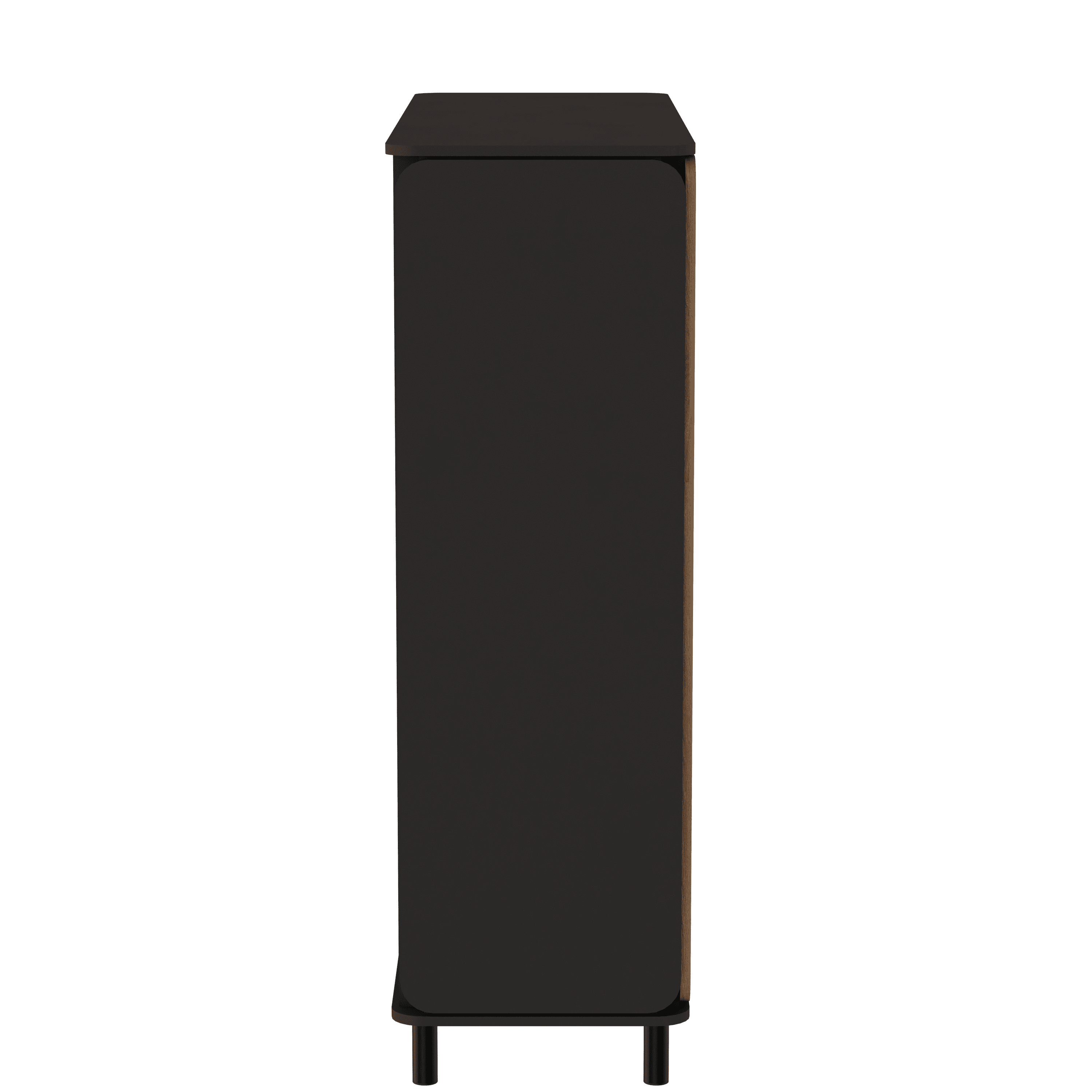 A imagem mostra a lateral do Armário Appennini Large na cor chumbo