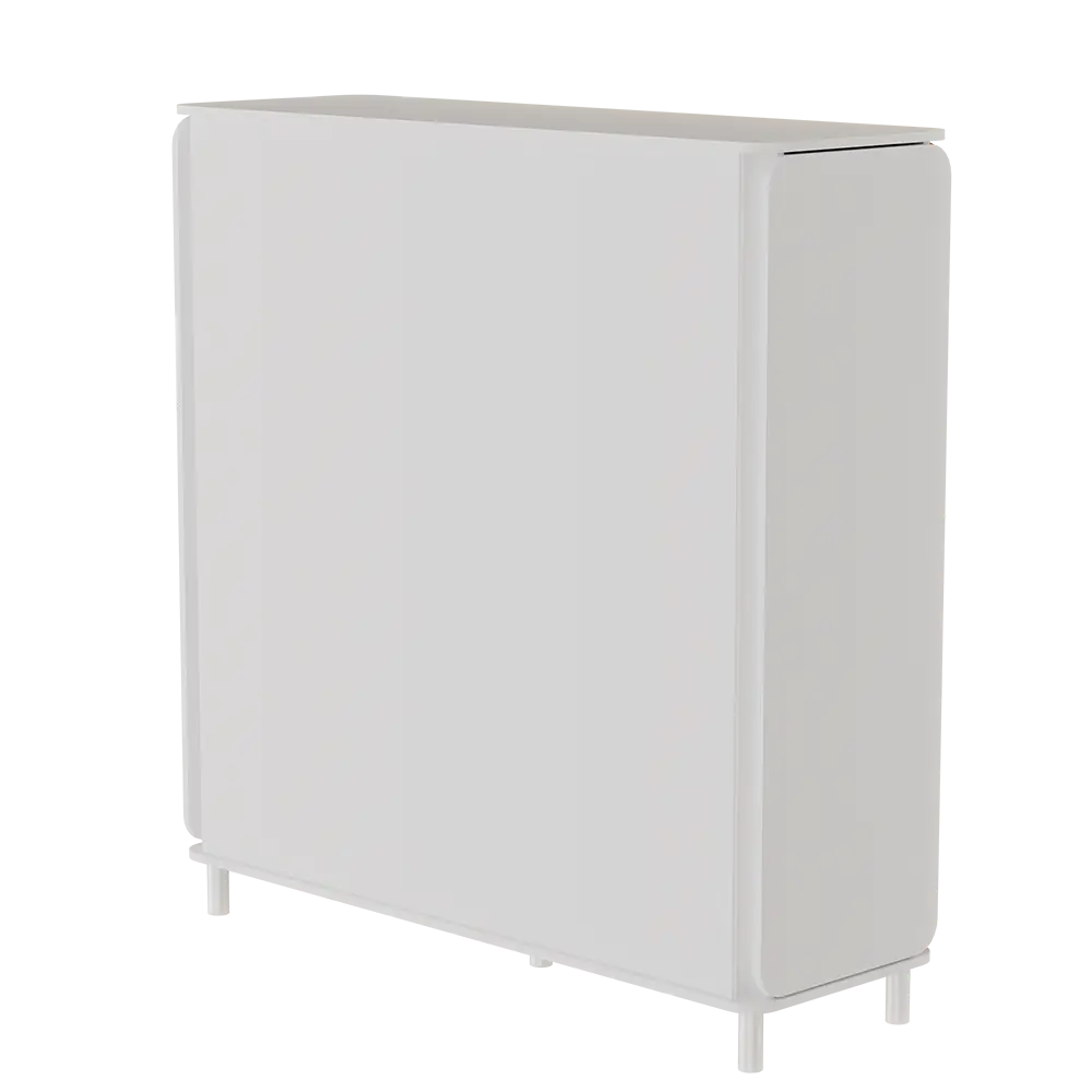 A imagem mostra a parte traseira do Armário Appennini Large na cor branca.