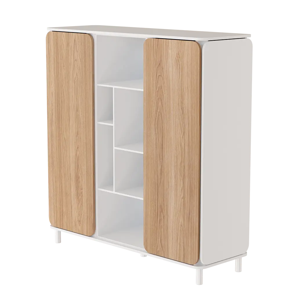 A imagem mostra o armário Appennini modelo grande da cor branca