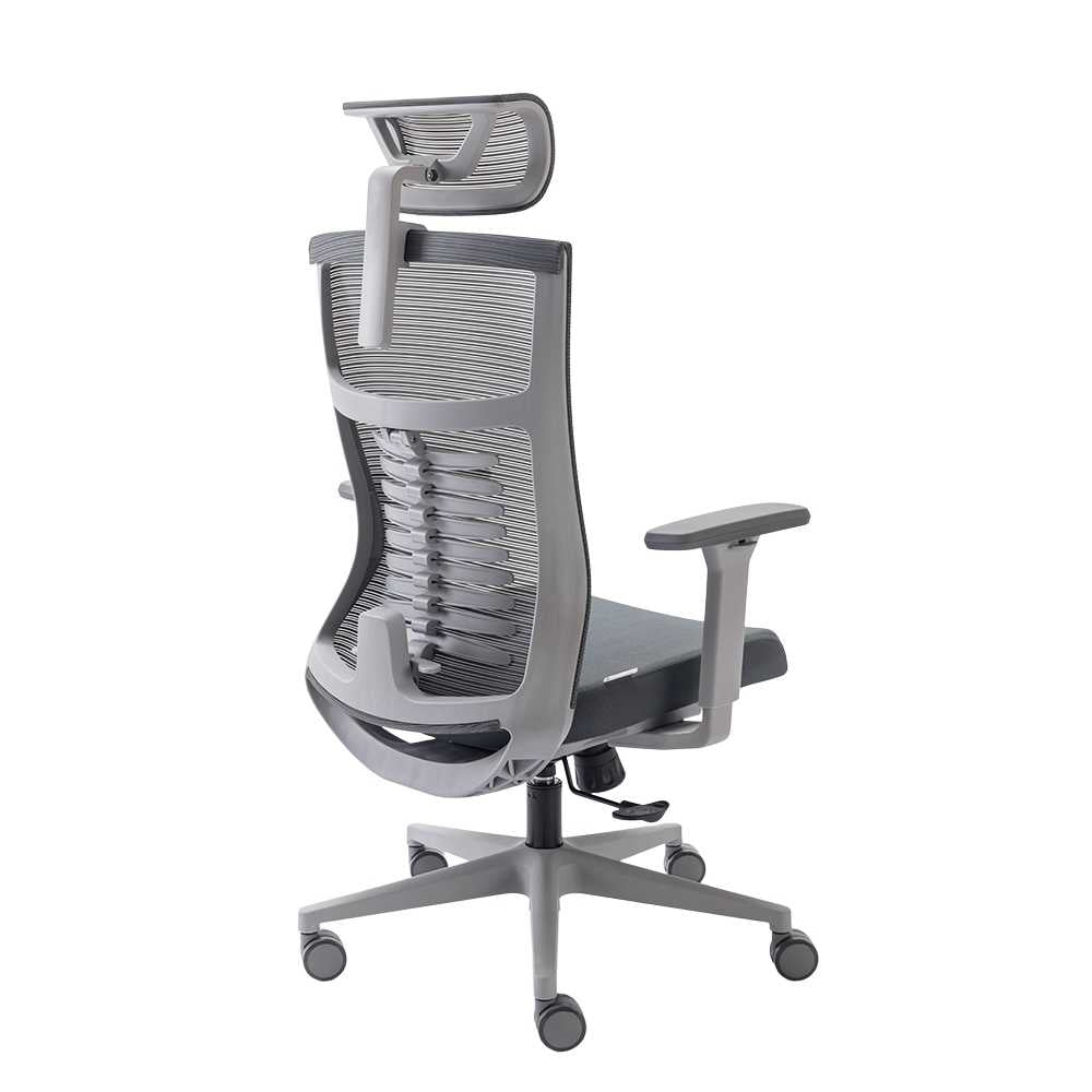 cadeira ergonômica de escritório, modelo vertta básica, cor cinza.