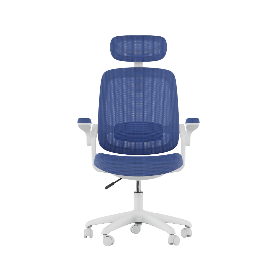 Cadeira de escritório Astra com altura ajustável e design ergonômico para oferecer conforto em configurações de trabalho. Uma escolha prática e acessível para escritórios e home office que buscam ergonomia e conforto básico