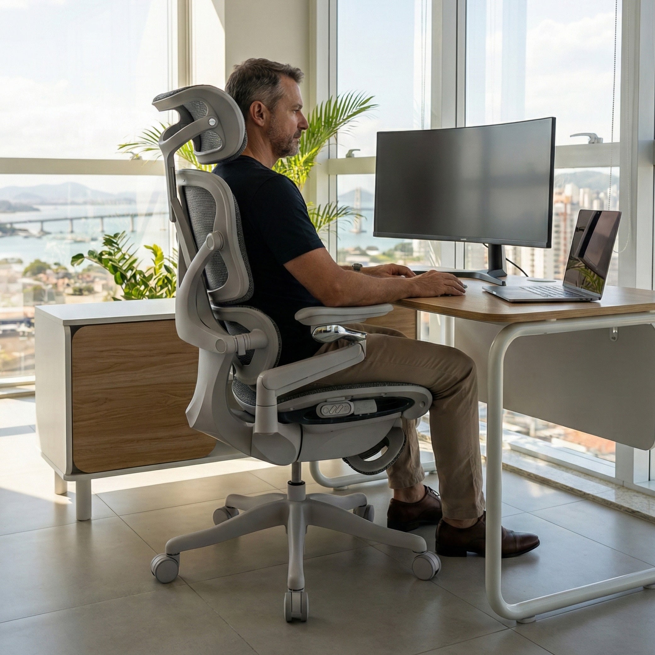 Cadeira Ergonômica de Ajuste Elétrico Elements EOS