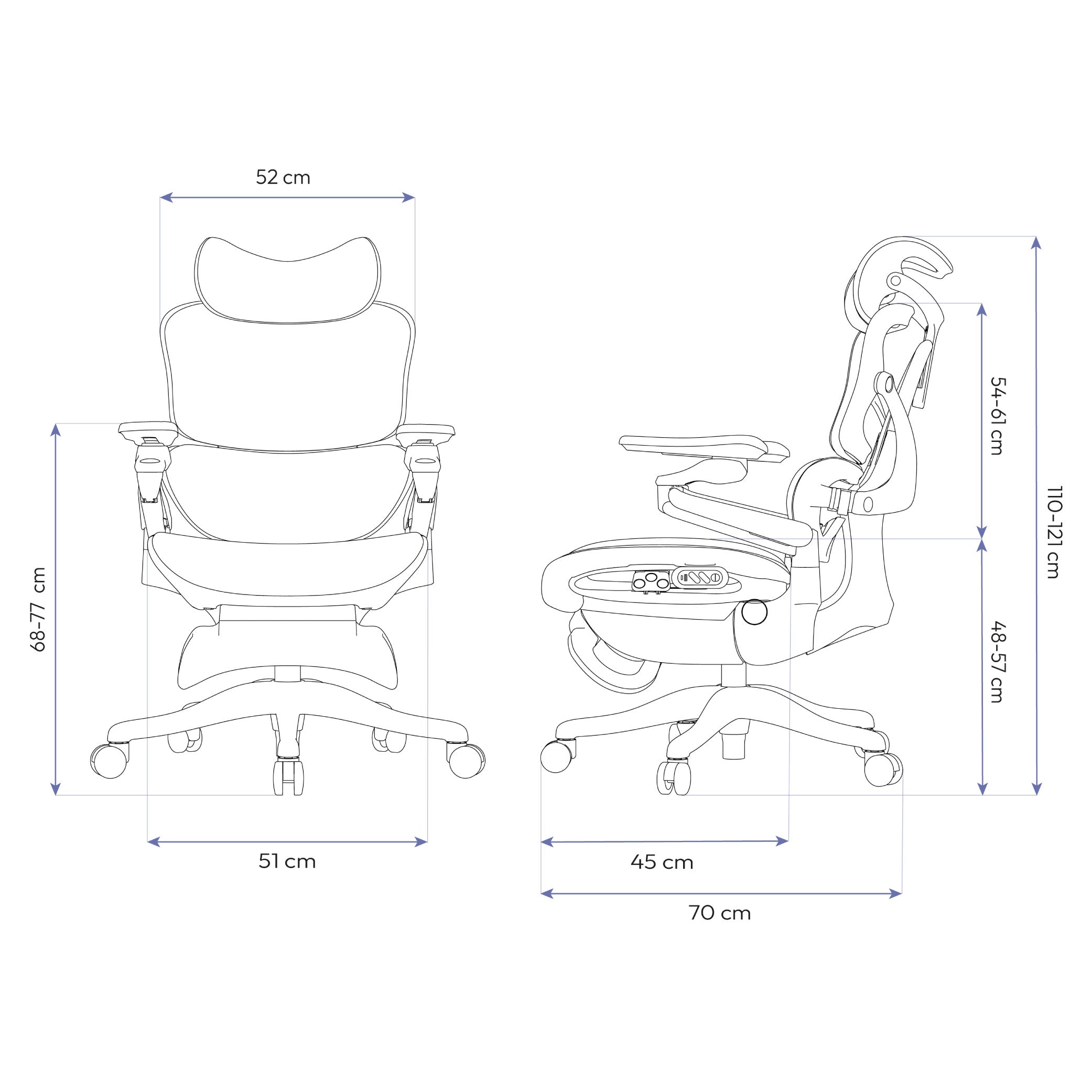 Cadeira Ergonômica de Ajuste Elétrico Elements EOS - Open Box