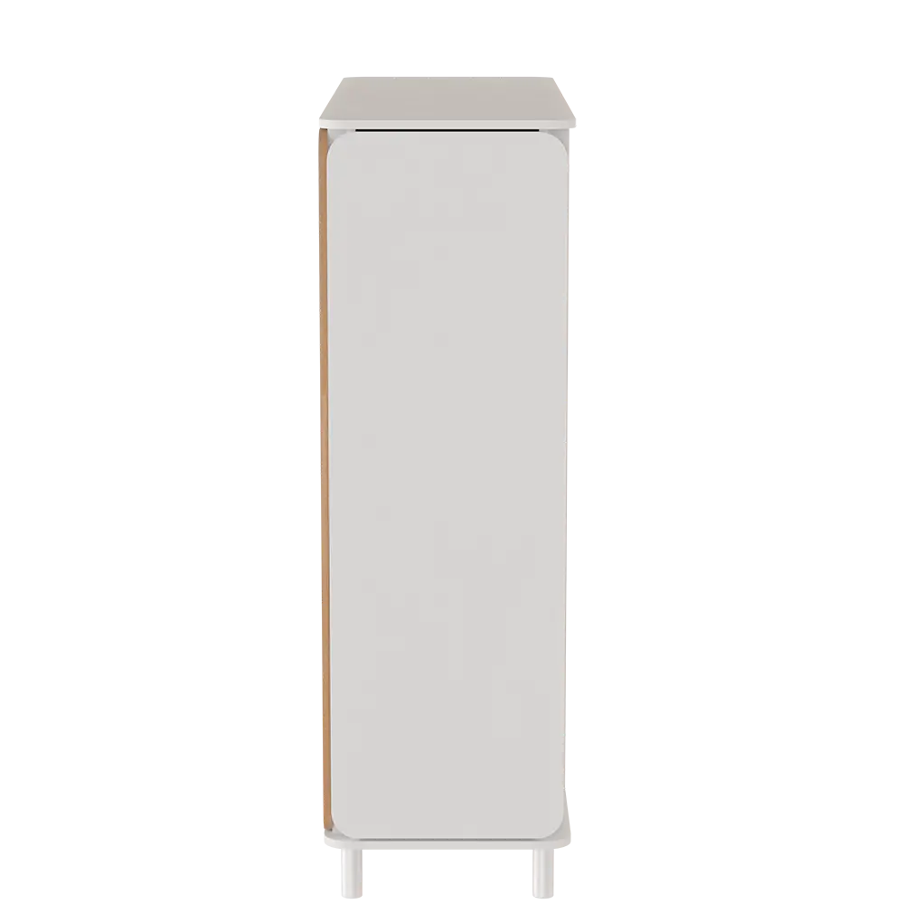 A imagem mostra a lateral do Armário Appennini Large na cor branca