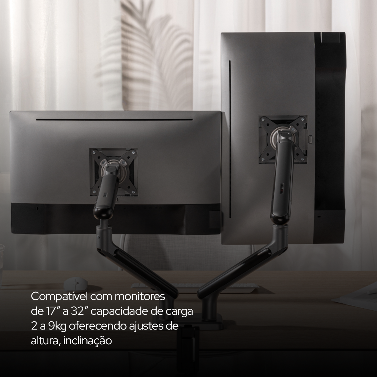 Braço Articulado para Monitor Elements Aice Duplo