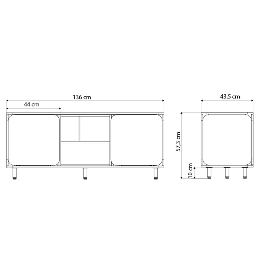 Armário Rack para Sala Elements Appennini Low
