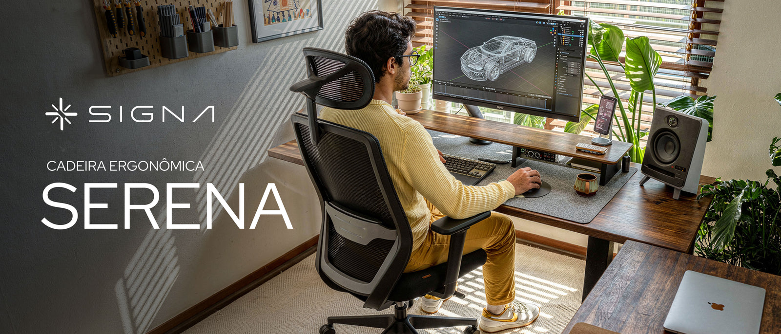 Cadeira Ergonômica Elements Serena Cinza