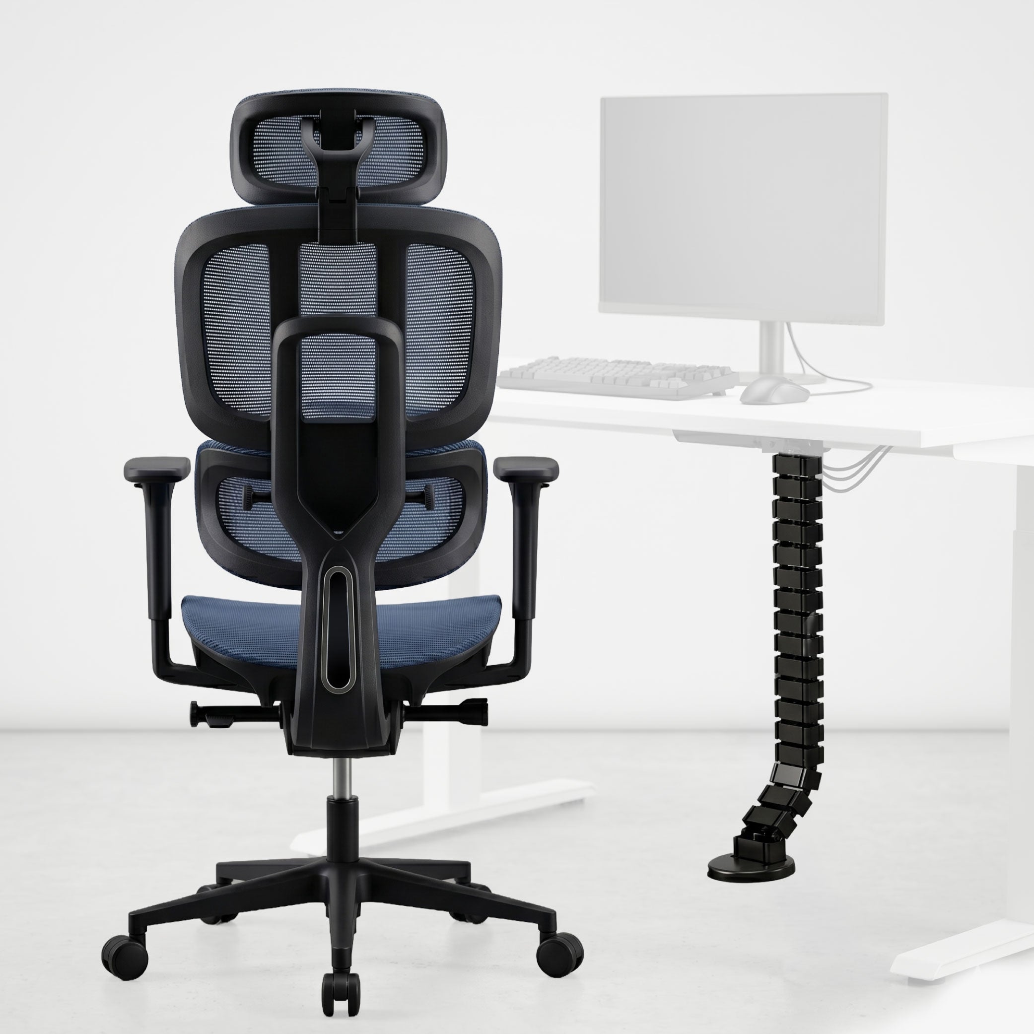 Cadeira Ergonômica Elements Sophy + Organizador de Cabos Spine Cable