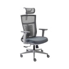 cadeira ergonômica de escritório, modelo vertta básica, cor cinza.
