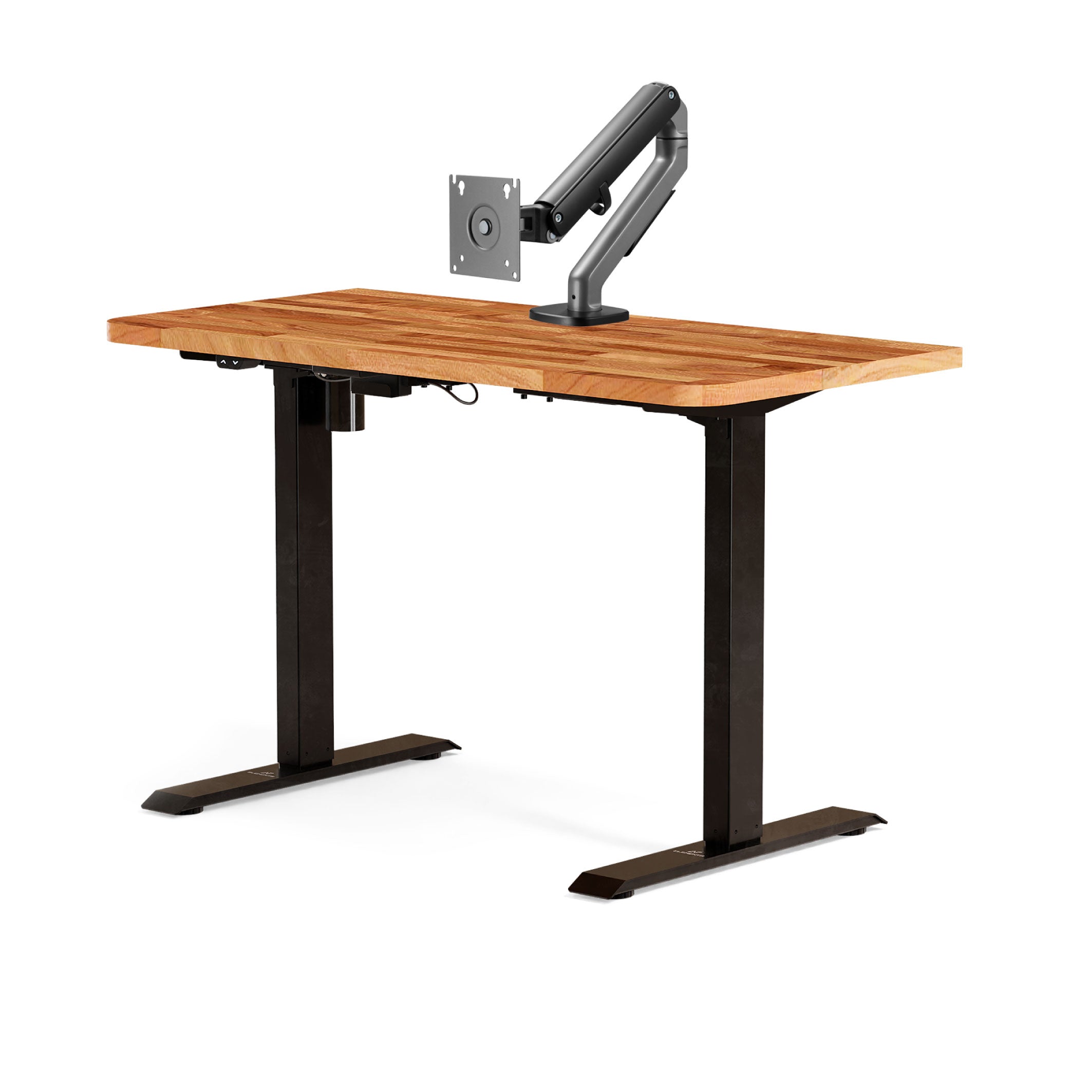 Mesa com Regulagem de Altura Elétrica Misch  + Tampo 140cm + Braço Articulado Axion