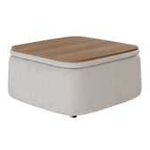 Mesa de centro Elements Berti 4 em 1 (Mesa + Apoio de pés + Puff + Baú)