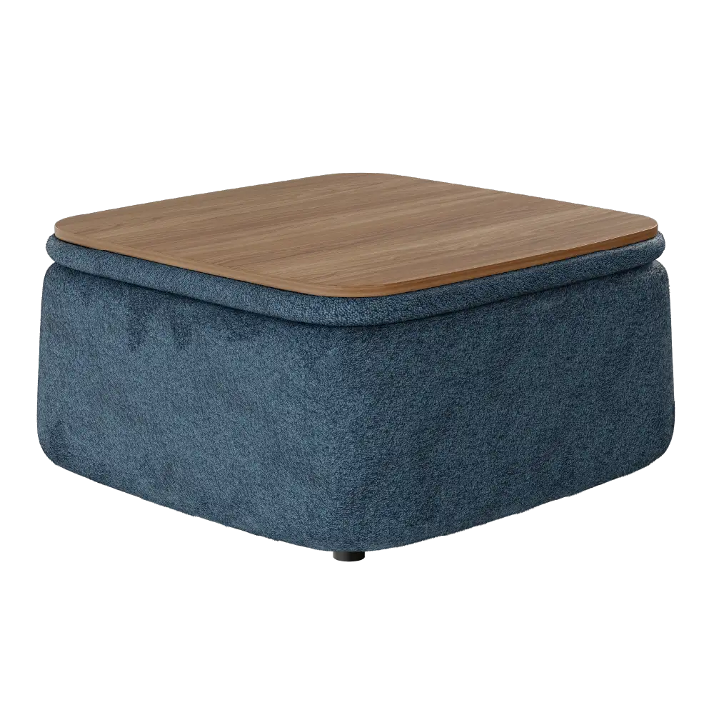 Mesa de centro Elements Berti 4 em 1 (Mesa + Apoio de pés + Puff + Baú)