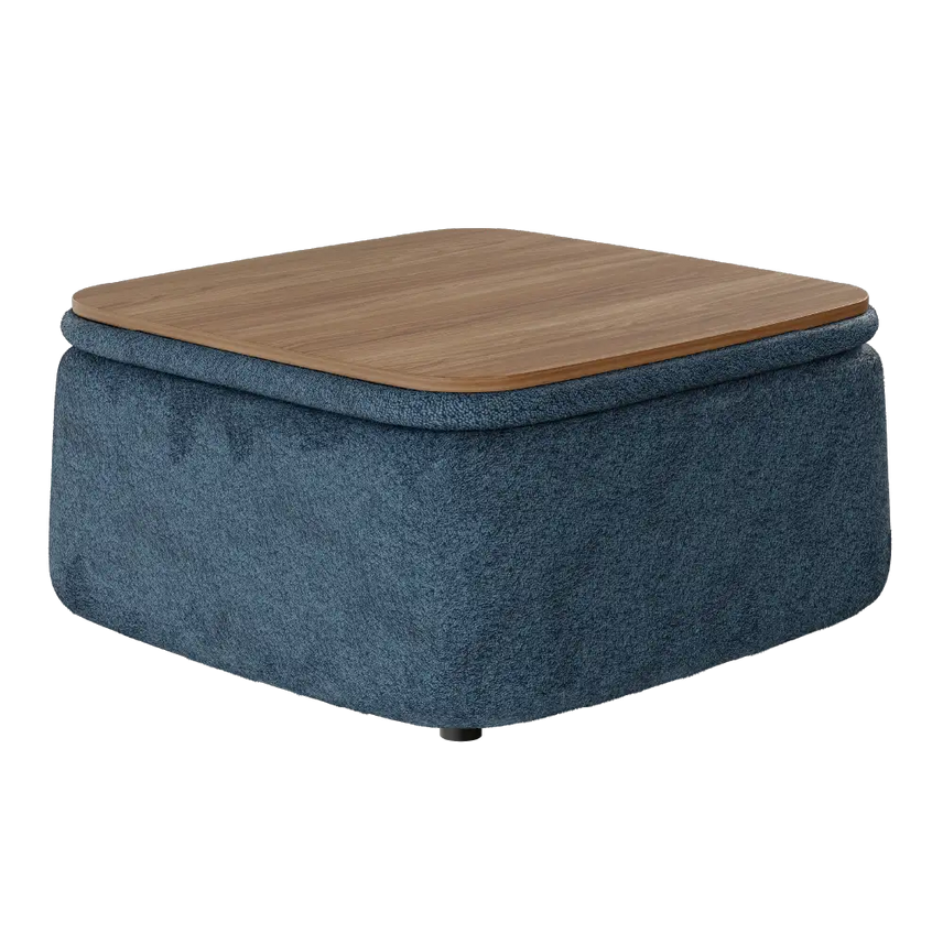 Mesa de centro Elements Berti 4 em 1 (Mesa + Apoio de pés + Puff + Baú)