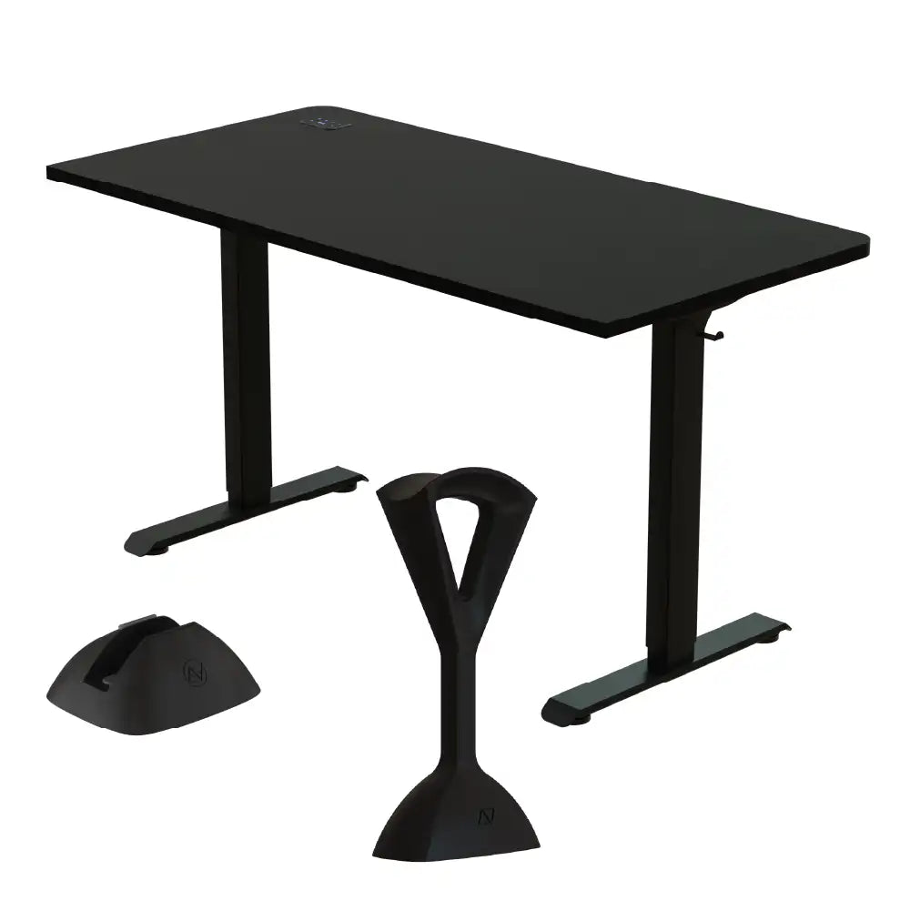 Combo Mesa Misch Pro Touch, Suporte Notebook Grano e Suporte Headset Balmen (Preto)
