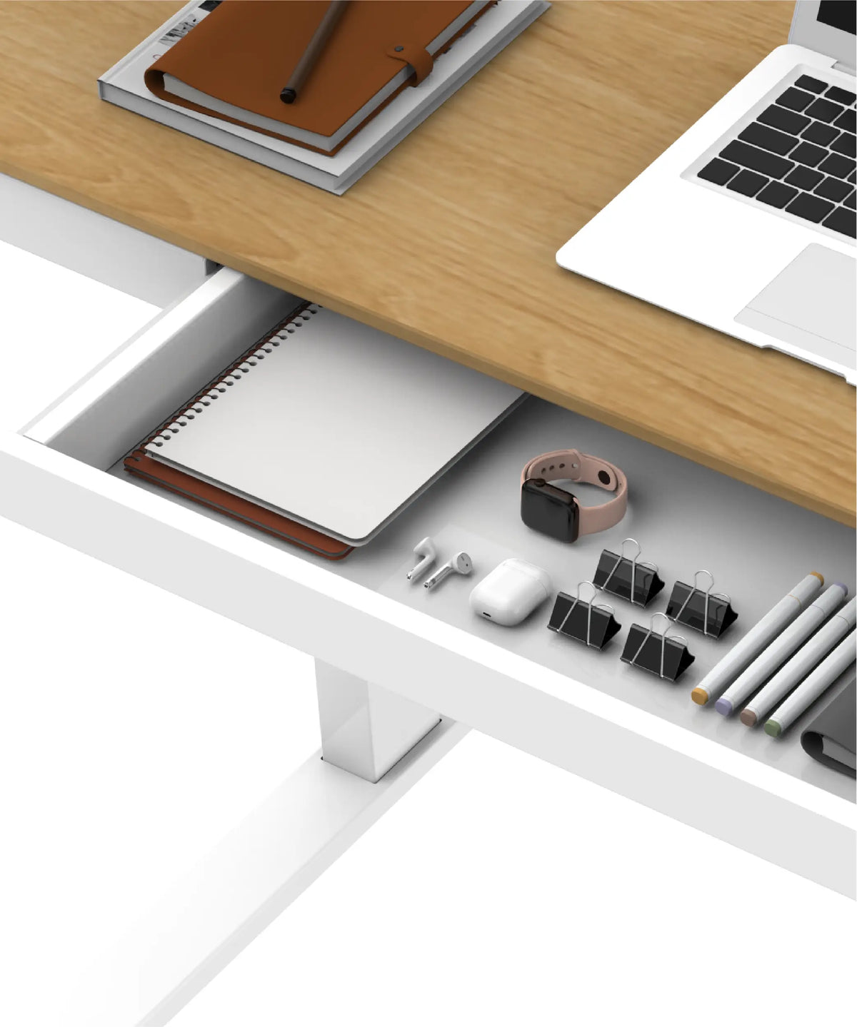 Mesa com Regulagem de Altura Elétrica Elements Musa Wood