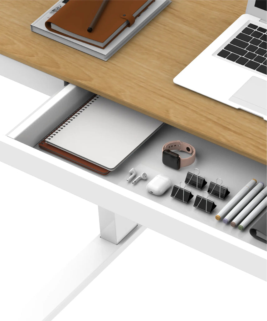 Mesa com Regulagem de Altura Elétrica Elements Musa Wood