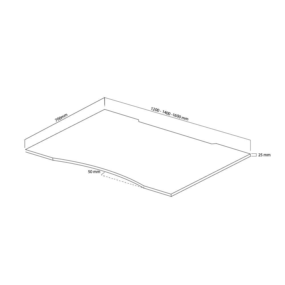 Tampo Mesa Ergonômico MDF - Elements