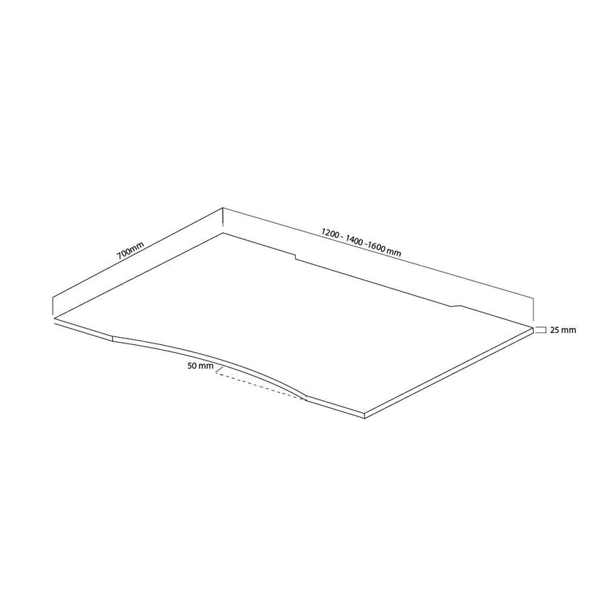Tampo Mesa Ergonômico MDF - Elements