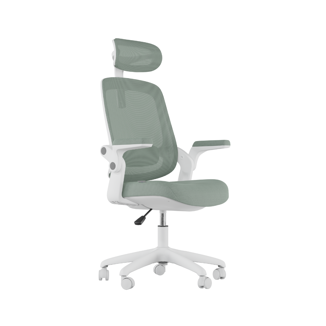 Cadeira de escritório Astra, com ajuste de altura e design ergonômico, oferecendo o suporte essencial para quem trabalha em home office ou em um ambiente corporativo. Conforto e estilo acessível em uma cadeira prática.