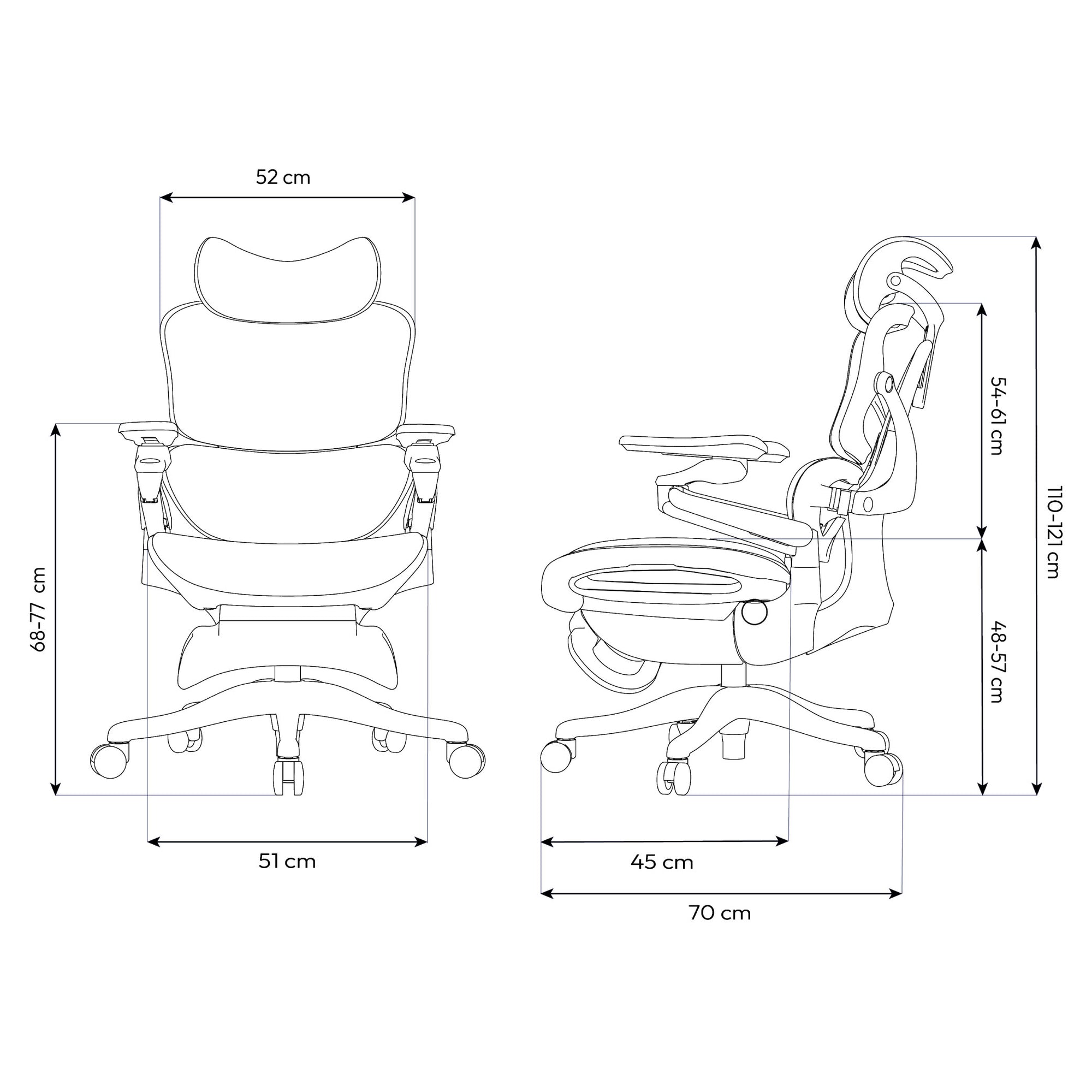 Cadeira Ergonômica de Ajuste Elétrico Elements EOS