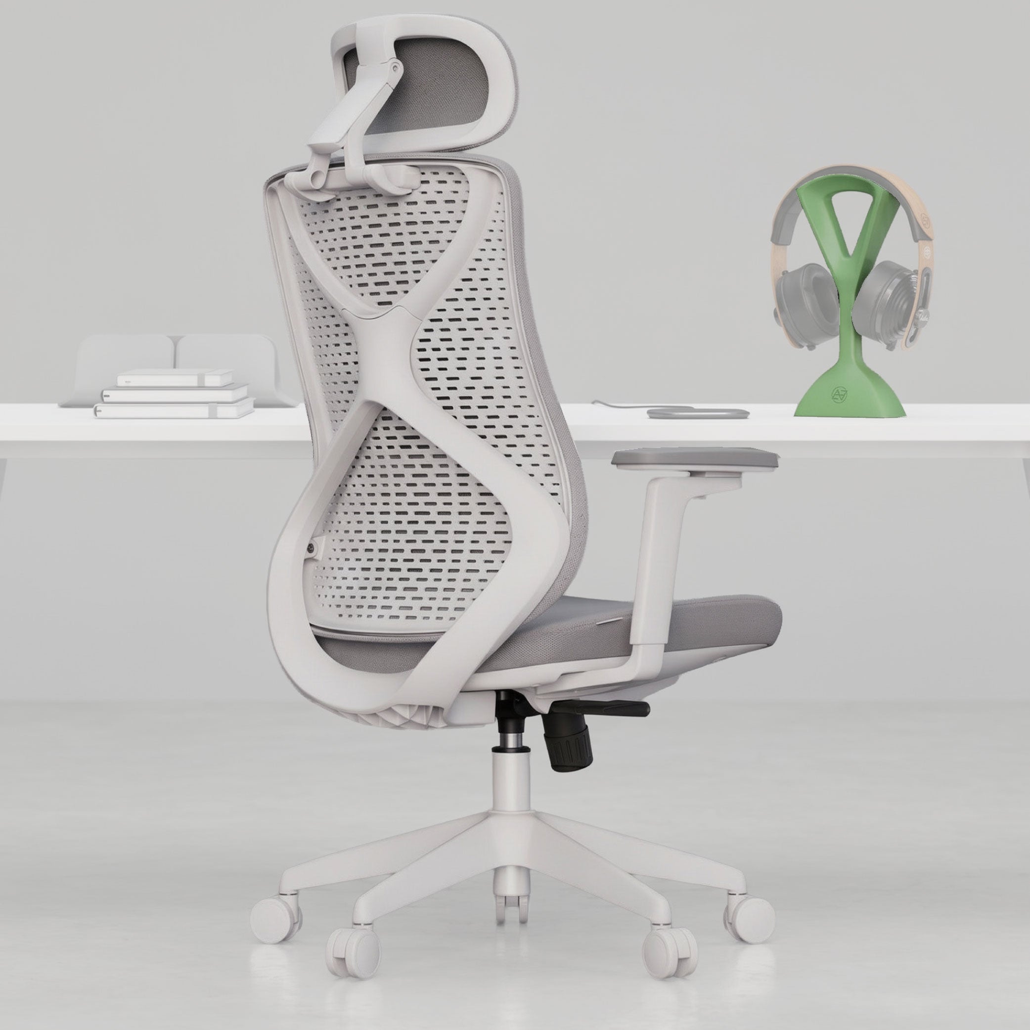 Combo Cadeira Ergonômica  Cadeira Aiven + Brinde Suporte de Headset Balmen